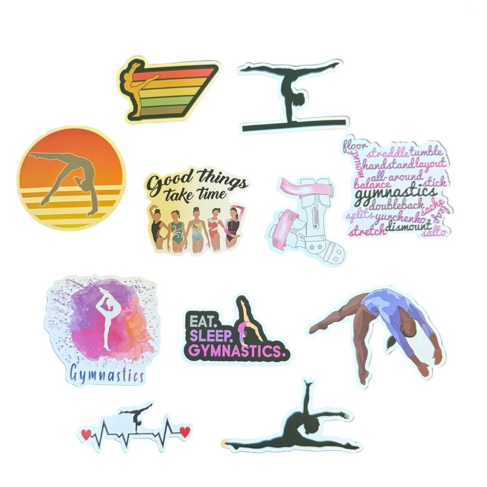 10 Gymnastics Eat Sleep Gymnastics Handstands Back Handspring Stickers